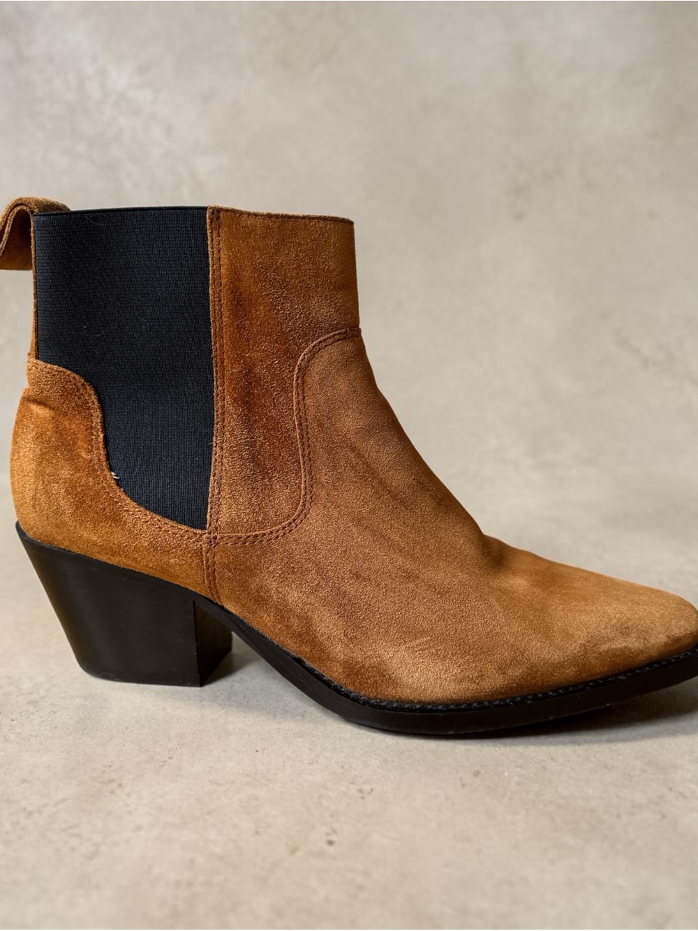 Everlane Western Ankle Boots in Russet Suede - Picture 3 of 9